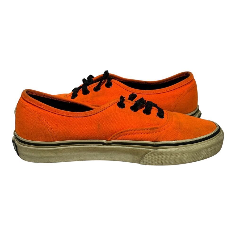 Vans Authentic Orange Canvas Low-Top Sneakers Women’s Size 7 - Picture 7 of 8